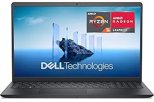 Dell 15 Laptop DC15255 15.6" FHD (1920 x 1080) 120Hz, AMD Ryzen 5 7520U Processor, Radeon 610M Graphics, 8GB LPDDR5 RAM, 512GB SSD, Windows 11 Home, Carbon Black