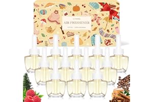 SCENTORINI 12X19ML Elektryczny wkład dyfuzora, odpowiedni do napełniania olejków eterycznych Air Wick i Glade Zapach Świerku, Karmel, Espresso, Cynamon Malina