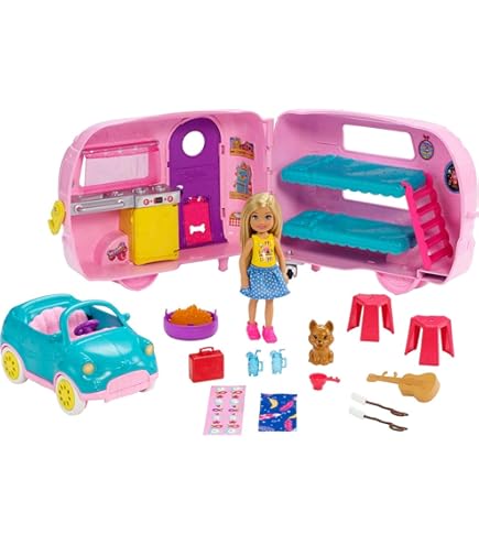 Barbie Chelsea Lot de 2 accessoires de plage et de thé Barbie Chelsea Lot de 2 accessoires de plage et de thé