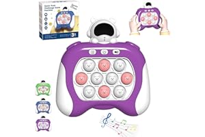 DONGTATA Quick Push Bubbles Game Console Push Bubble Pop Puzzle Game Sensory Fidget Toys Birthday Gifts for Kids 6 7 8 9 10-12 Year Old Boys Girls Teens Autism Party Ice Breaking Game (PURPLE)