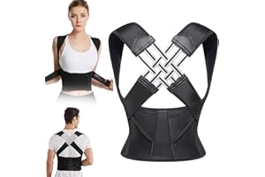 CHEYLIZI Adjustable Back Posture Belt Office Home Gym Unisex,Correcteur de Posture Dos Redresse Dos pour Homme,Femme,Correcteur de Posture pour Maintien Dos Droit Soutien (L)