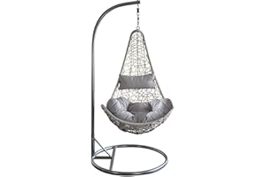 MILANI HOME MilaniHome.it - dondolo in fibra naturale di design per esterno giardino Struttura Ø 95 x 195h seduta 80 x 70 x 120