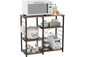 SogesHome Scaffale da Cucina Organizzatore per Cucina Supporto per Forno a Microonde per Cucina e Soggiorno, 90 x 40 x 83 cm