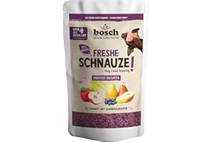 BOSCH TIERNAHRUNG Bosch Freshe Schnauze – Verger fruité 1 x 200 g | Topping pour Nourriture pour Chien | Convient pour la Nourriture sèche et Humide | avec Pommes fraîches, poires et myrtilles