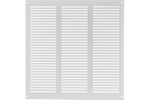 LIRAST 300x300mm Vent Cover White - 12x12 inch Wall Vent Cover with Insect Mesh - Ceiling Soffit Vents - External Vent Cover - Metal Ventilation Grilles - Air Vent Covers for Walls