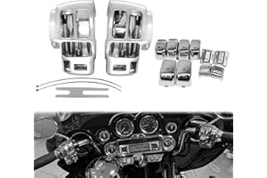 HDBUBALUS Coperchio per alloggiamento interruttore manubrio adatto per Harley Touring Road King Tri Electra Glide 1996-2013