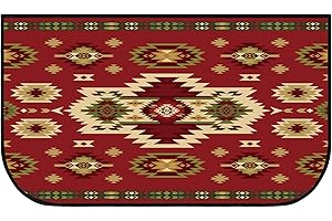 Demissle Cabin Fireplace Hearth Rug Mats Southwestern Fireproof Fire Resistant Rugs for Wood Stove Floor Protector Kitchen Indoor Outdoor (Aztec Western,27 x 48 Inch)