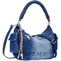 Sac Postier Desigual Moyen Noir-jaune-bleu - Occasion Parfait état, Style Décontracté, Nombreuses Poches