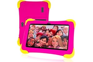EAGLESOAR Tablette Enfants 7 Pouces, Android 11 Tablette pour Enfant 2Go RAM 32Go ROM Quad Core Contrôle Parental WiFi Bluetooth avec Double Caméra Kid-Proof Étui pour Tablette Tactile Éducative(Rouge)