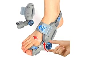 beseloa Correcteur Hallux Valgus, Hallux Valgus Orthese Corrective Pour Hommes Et Femmes, avec Molette Réglable pour Corriger l’Angle, Coussin Gel Doux pour Soulager, Pied Gauche ou Droit