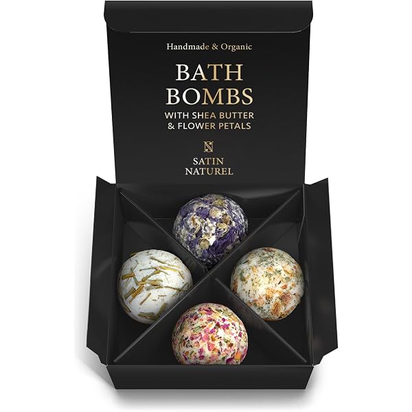 Badebomben-Set 'Dreamy Winter' – 4 Stück In Geschenkbox, Vanille-Duft, Je 30g, Perfekt Als Wichtelgeschenk