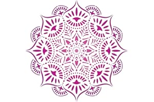 CraftStar Reflections Mandala Stencil - Reusable Medallion Motif Template