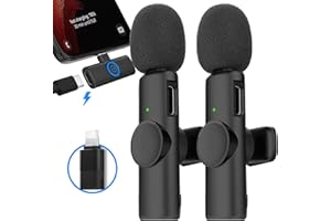 DayDup Micrófono de Solapa de Grado Profesional, para iPhone/iOS/Android, para Móvil Portátil, para Youtube, Facebook, Twitter, TIK Tok Video y transmisión en Vivo, Negro