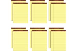 TOPS Lot de 12 blocs d'écriture The Legal Pad - 21,6 x 29,9 cm - Papier canari - Règle juridique - 50 feuilles - Lot de 12 (7532)
