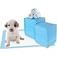 RCruning-EU 100 PACK Puppy Training Pads for Dog Pet Pee Absorbent Toilet Pee Wee Mat Anti Slip Leakproof (100 PACK-45 * 33CM)