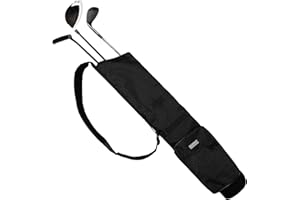 MURRAY SPORTING GOODS Stripe Golf Sunday Golftasche | Schwarz Leichte Reise Trage mit gepolstertem Schultergurt für Driving Range Praxis einfacher Transport – gut Anfänger, Jugendliche, Erwachsene oder Senioren