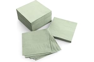 SHANGTUSHUNLI Spiareal Servietten, 3-lagig, gefaltet, 12,7 x 12,7 cm, Einweg-Papier für Hochzeit, Braut, Geburtstag, Party, Abendessen, 100 Stück