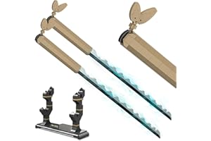 QLT QIAOLETONG Demon Animes Slayers Cosplay Hashibira Inosuke Schwert, Katana, Klemmbausteine Bausteinen deko Geschenk für Erwachsene und Jungen ab 6-16 mit Scheide Halterung (Schwert 838 pcs)