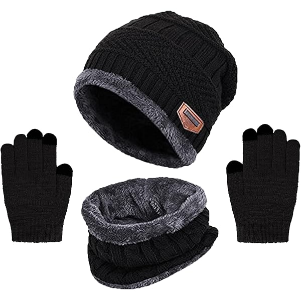 Ensemble Bonnet écharpe Gants Fille – Hiver Doux Et Chaud Pour 2-7 Ans