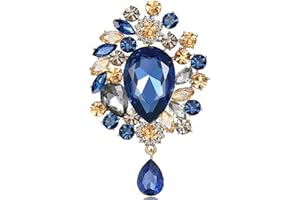 Qiwenr Spilla con Strass, Spilla di Moda da Donna, Vintage in Strass, Unica Elegante Vintage, per Abbinamenti con Abiti, Maglioni, Abiti da Sera e Adatto per Feste, Matrimoni e Altre Occasioni