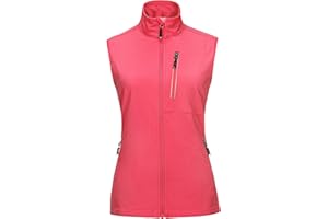 33,000ft Damen Leichte Laufweste Outdoor Softshell Weste Frau Ärmellose Jacke Winddichte Wasserdichte Atmungsaktive Vest Gilet für Laufen Golf Wandern