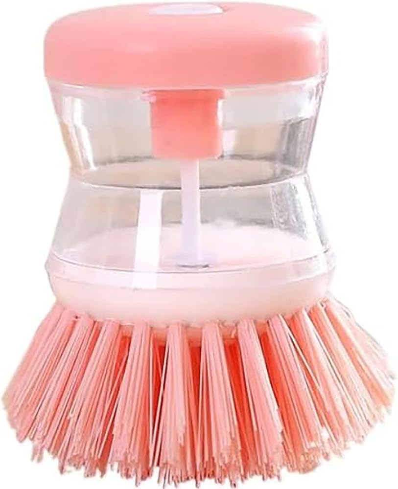Promosyonca Hazneli Bulaşık Fırçası, Kırmızı, Hazneli, Mutfak Temizlik Fırçası (Pembe)