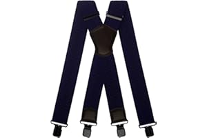 Olata Tirantes de Hombre Extra Anchos Forme de X Con Clips Fuertes - 5 cm