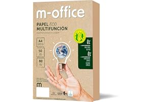 M-Office Papel Reciclado DIN A4 80gr - Paquete de 50 Folios para Fotocopiadora e Impresora - 100% Reciclado