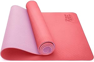 RE:SPORT Yogamatte Phthalatfrei | Gymnastikmatte rutschfest | Fitnessmatte schadstofffrei | Trainingsmatte mit Tragegurt Phthalatfrei 183 x 61 x 0,6 cm
