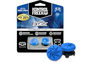 KontrolFreek FPS Freek Edge per Playstation 4 (PS4) e Playstation 5 (PS5), levette ad alte prestazioni, 1 convessa a vita alta, 1 convessa a vita bassa, blu