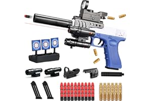 YEAHBOOM Pistolet zabawkowy dla dorosłych, zabawka z miękkimi pociskami z pianki, pistolet z miękkimi pociskami M416, pistolet z pianki, ręczne doładowywanie, zabawka z pistoletem z miękkimi pociskami dla