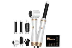 UMIGA Air Styler Set Magic Styler, Hair Styler 5 in 1, Hair Dryer Brush with Curl, Straighten, Volumise, Smooth and Hairdryer Brushes for Styling, Hot Hair Styler