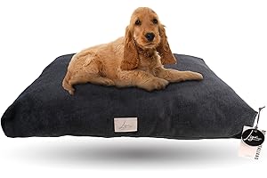 Ligo Tommy Elegance - Cuscino Materasso per Cani in tessuto Realizzato artigianalmente in Italia. Cuccia lettino Materassino per Cane Sfoderabile Lavabile.(M: 100 x 60 cm, SOFT CARBONE)
