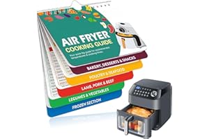 WITWAR Air Fryer Cheat Sheet, Magnetic Cooking Guide Booklet 140+ Airfryer Recipe Book Temp Reference Magic Cookbook Air Fryer Times Chart Celsius Fahrenheit Conversions for Instant Pot Oven Beginners
