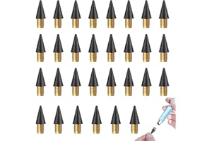 FainFun Mine de Crayon Éternel, 30 Pièces Mine de Crayon Eternelle Sans Encre, Recharges de Crayon Infini Facile à Effacer, Stylo Mine Eternel Sans Encre, Mine de Crayons D'écriture Illimités