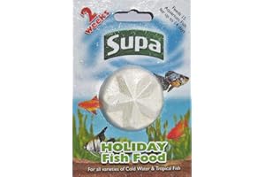 Supa Aquarium Holiday Fish Food, 14 Days, Pack of 6, Easy To Use, Slow Releasing Food Block For Feeding Cold Water & Tropical Aquarium Fish