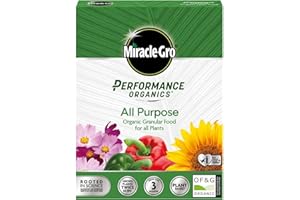 Miracle-Gro Performance Organics All Purpose Granular Plant Food, 1 kg (Bee, Pet & Child Friendly), Grey