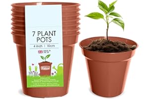Whitefurze G04013 10cm Garden Pot - Terracotta (Set of 7)