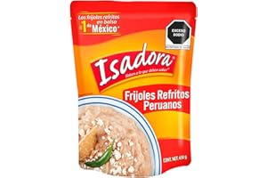 Isadora - Frijoles Refritos Peruanos - Formato Bolsa - 430g - Hechos en México - Sin conservantes - Ingredientes naturales - Listo para comer