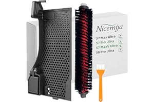 Nicemiya S7 Pro / S7 MaxV Ultra Wasserfilter & Reinigungsbürste Assembly Zubehör Kompatibel mit Roborock S7 MaxV /S7 Pro Ultra, Staubsauger-Reinigungs-Tankfilter（nicht geeignet für S7 Max Ultra ）