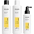 Nioxin System 1 - Hair Thickening System For Natural Hair with Light Thinning - Biotin & Niacinamide - Shampoo, Conditioner, Serum