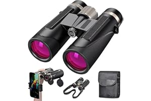 Auricase 12 x 42 Binocolo per adulti, Binocolo Professionale, Prisma BaK-4 e Lente FMC, alta potenza Binocolos,per Birdwatching, Escursionismo, Caccia, Visite