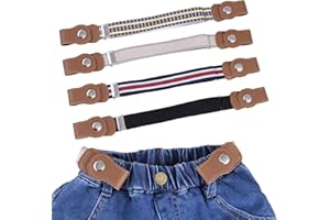 FANNAS 4 Stück Kindergürtel Gürtel kinder Schnalle Elastischer Gürtel Kinder 37CM-57CM Verstellbare Schnallenfreier Unsichtbare Stretchgürtel Einstellbar Belts für Jungen Mädchen