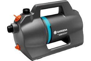 Gardena Trädgårdspump 5000 Silent Pumpar: 26% mer flöde vid samma strömförbrukning *, Tyst teknik, Regn- och UV-beständigt hölje, (9080-20)