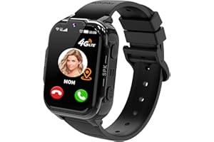 ‎JUBUNRER JUBUNRER 4G Smartwatch dla Dzieci Telefon Rozmowa Wideo SOS Budzik Krokomierz HD Kamera Kalkulator Gry Wodoodporny Chłopcy Dziewczynki dla 3-12 Lat