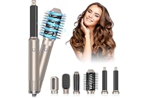 Hair Styler 6 in 1, Layhou Hot Air Styler Set, Hair Dryer Brush Warm Air Comb Automatic Curling Iron Straightening Brush Hair Styling Tool Straighten Curl and Blow Dry Hair