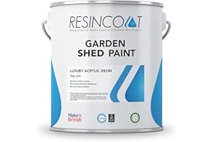 Resincoat Garden Shed Paint, Luxury Resin Paint, 1 Coat Only, Brush/Roller or Spray Applied, Exterior Wood Paint 5Kg (5Kg, Anthracite)