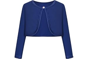 BONNY BILLY Gilet Fille Manches Longues Coton Boléro Cardigan Enfant Fille