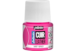 Pebeo - Setacolor Cuero - Pintura acrílica para cuero y polipiel - Personalización bolso, zapato, zapatilla - Resistencia a arañazos, pliegues, roces - Efecto fluorescente - Rosa Fluo - 45 ml