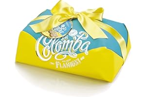 ‎FLAMIGNI FLAMIGNI Oster Colomba Margherita mit 1 kg Altem Getreidemehl, Handwerklicher Osterkuchen, Weichem und Zartem Teig, Bedeckt mit Zuckerkörnern ohne Kandierte Früchte und Mandeln, Made in Italy